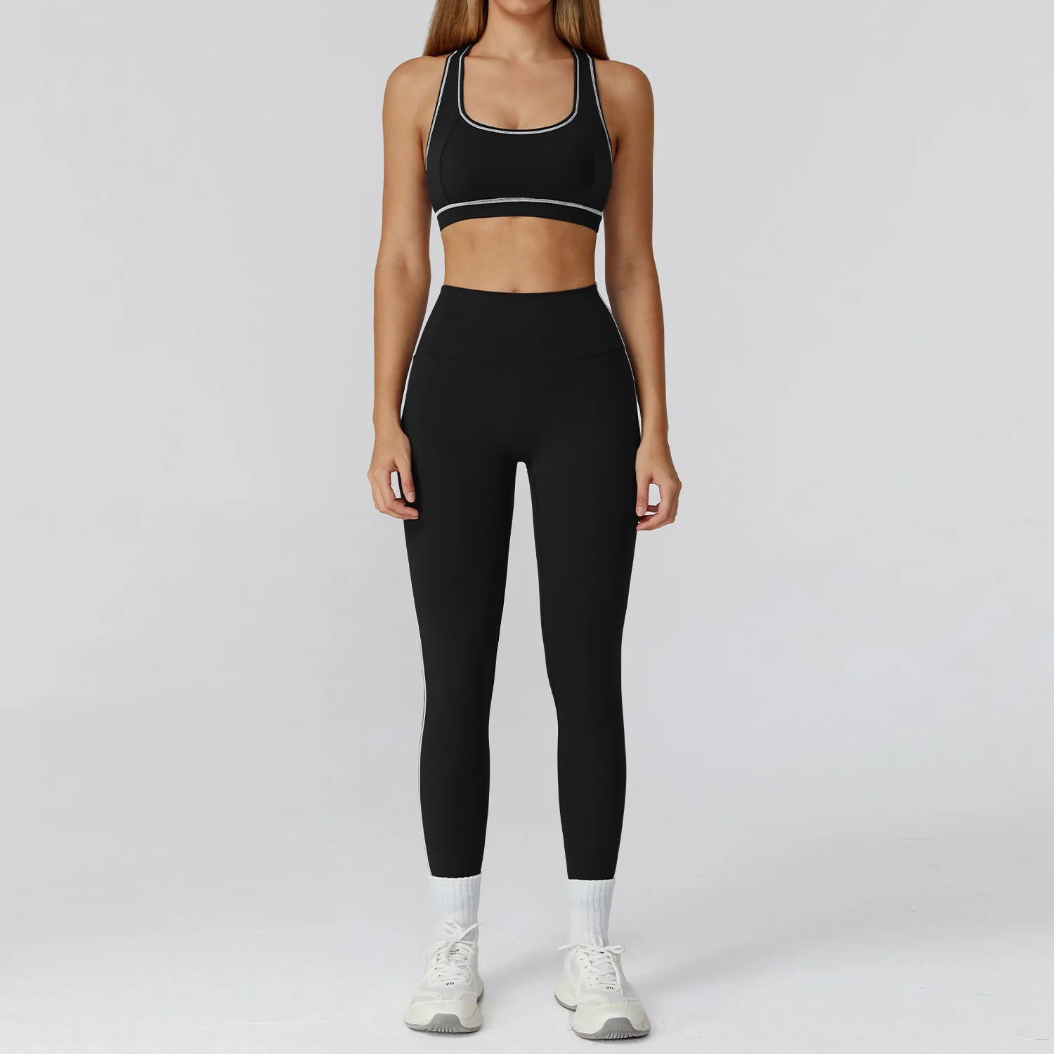 2PCS Yoga Set Women Tracksuit Gym Outfits Fitness Set Woman Leggings Sports Bra Breathable Sportwear Woman Clothes Athletic Wear