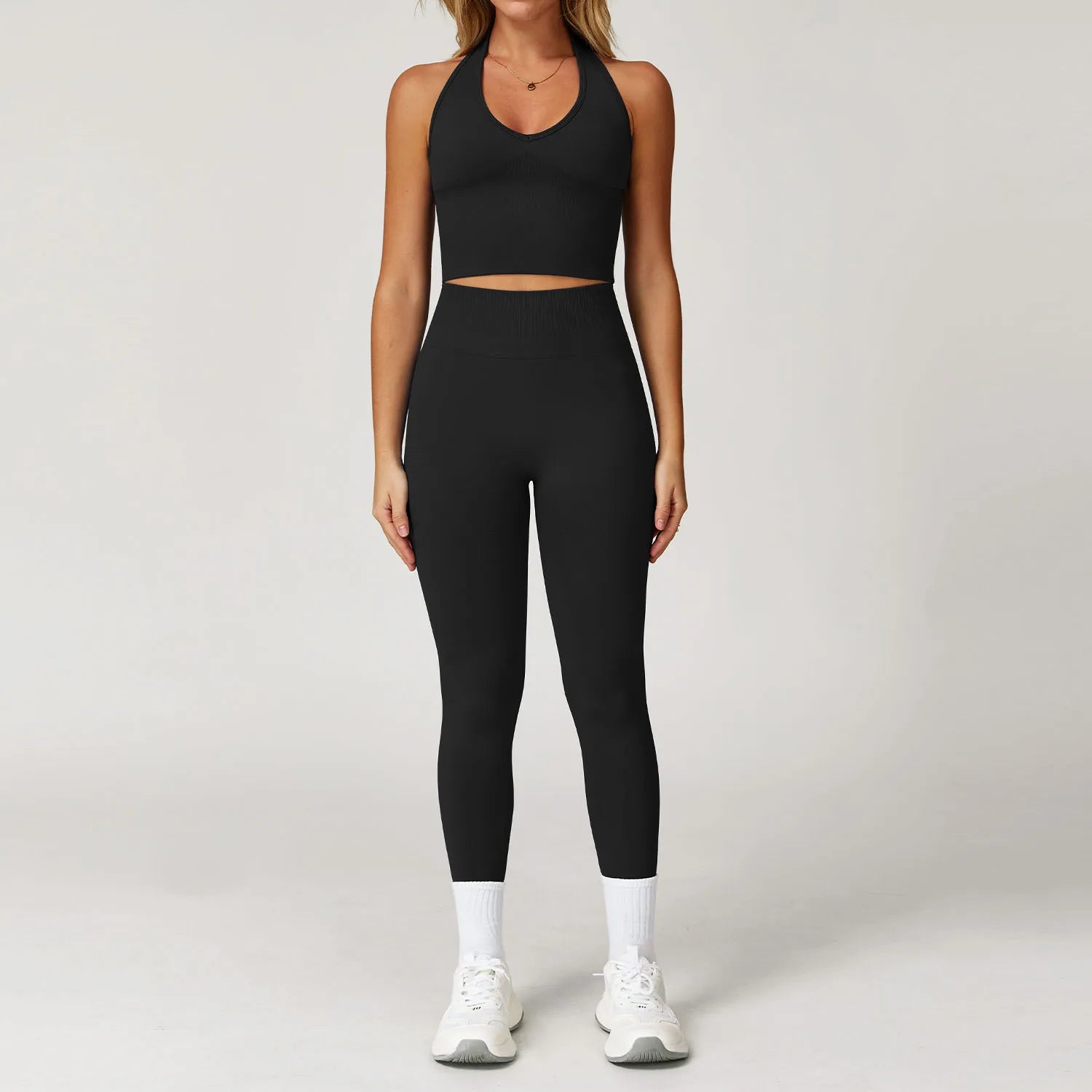 2/3/4PCS Yoga Set Seamless Gym Clothes Sportswear Yoga Suits For Women Fitness Long Sleeved Tracksuits Sports Bra Gym Leggings