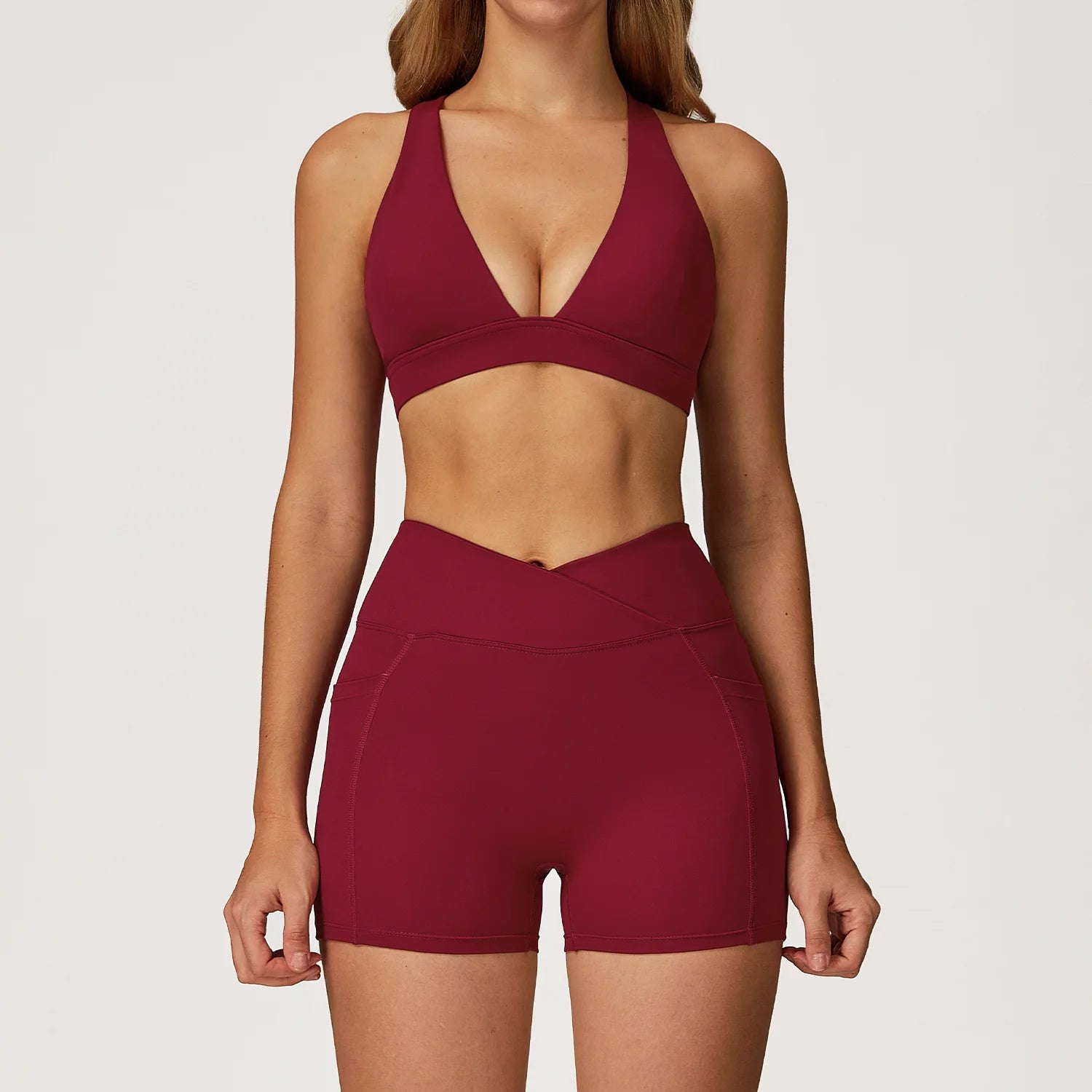 2PCS Yoga Set Gym Clothes Workout Sportswear Yoga Suits Women Tracksuits Fitness Outfits Sports Bra Gym Leggings Athletic Wear
