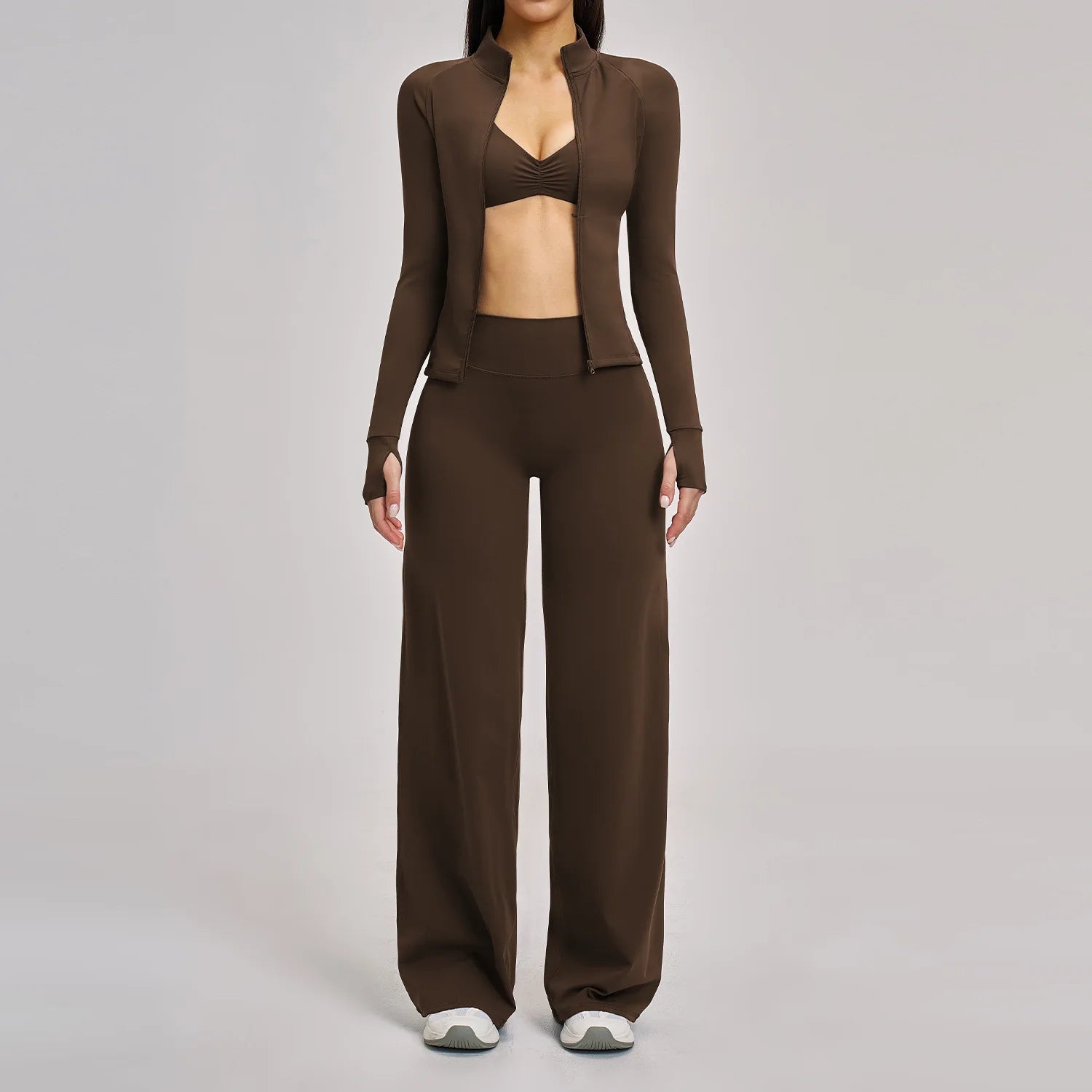 Yoga Suit 2/3PCS Sports Set Women Tracksuit Gym Set Running Workout Clothes Long Sleeve Sports Bra Athletic Wear Yoga Clothing