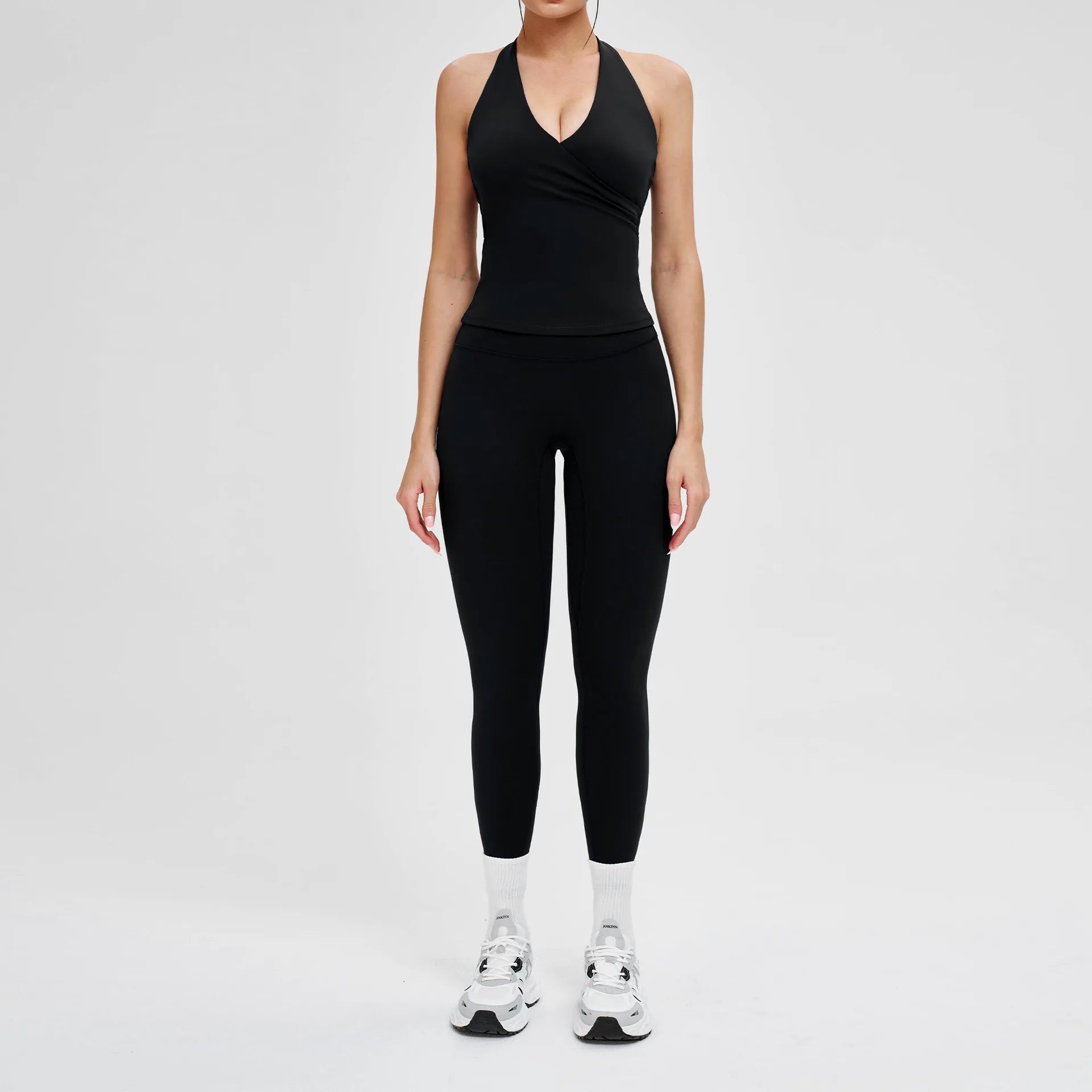 2 Pieces Women's Tracksuit Yoga Outfits Workout Set Sportswear Gym Clothing High Waist Leggings Fitness Cycling Sports Suits