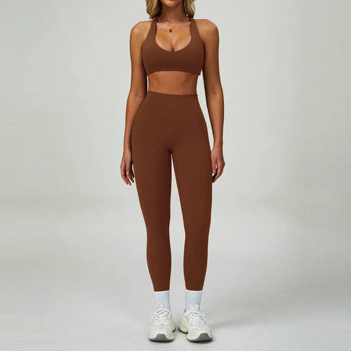 2/3PCS Women's Tracksuit Yoga Set Push Up Workout Sportswear Gym Clothing High Waist Leggings Fitness Long Sleeved Sports Suits