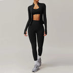 Women Yoga Suit 2PCS Sports Set Quick-Drying Gym Set Women Tracksuit Running Bra Workout Long Sleeve Sports Shirt Yoga Clothing