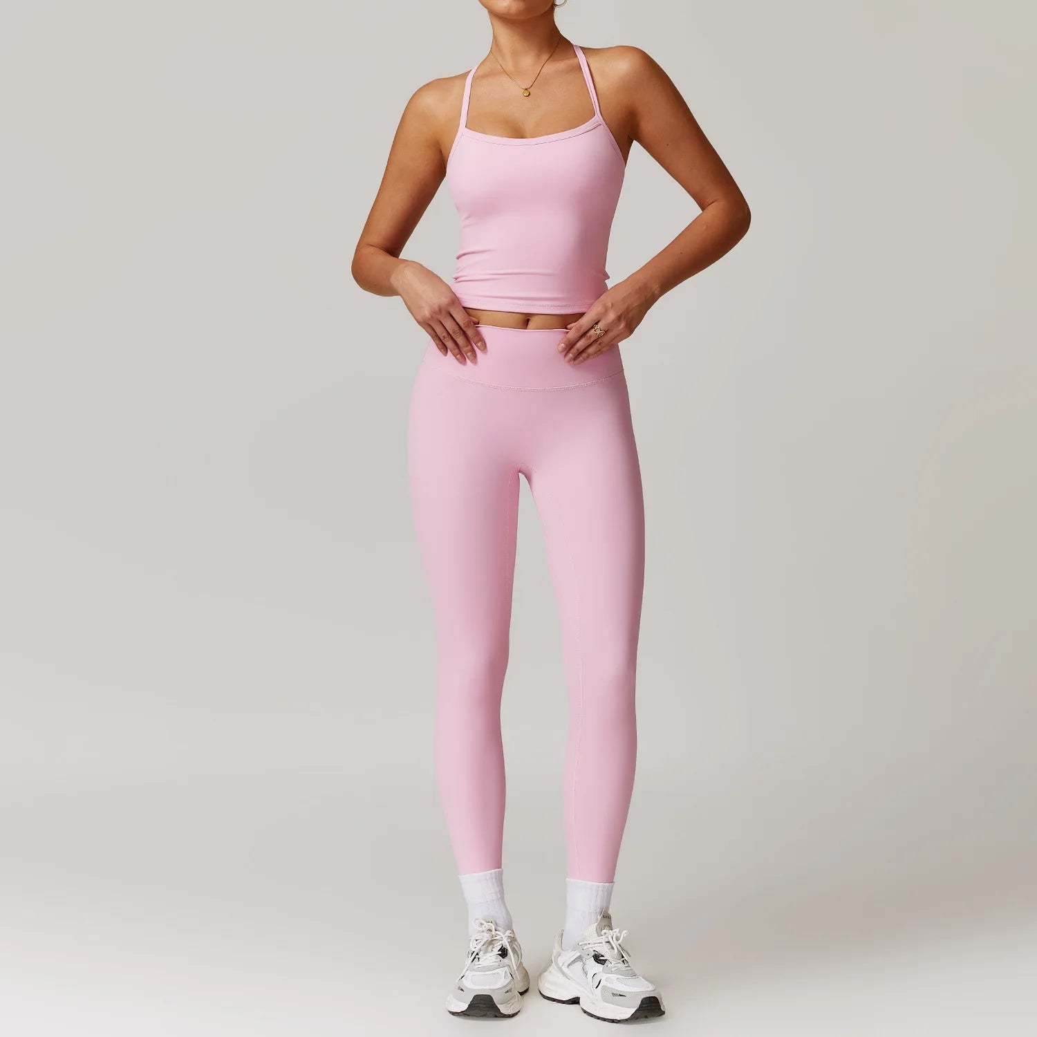 2PCS Yoga Set Women's Tracksuit Workout Outfits Push Up Sportswear Gym Clothing Running High Waist Leggings Fitness Sports Suits