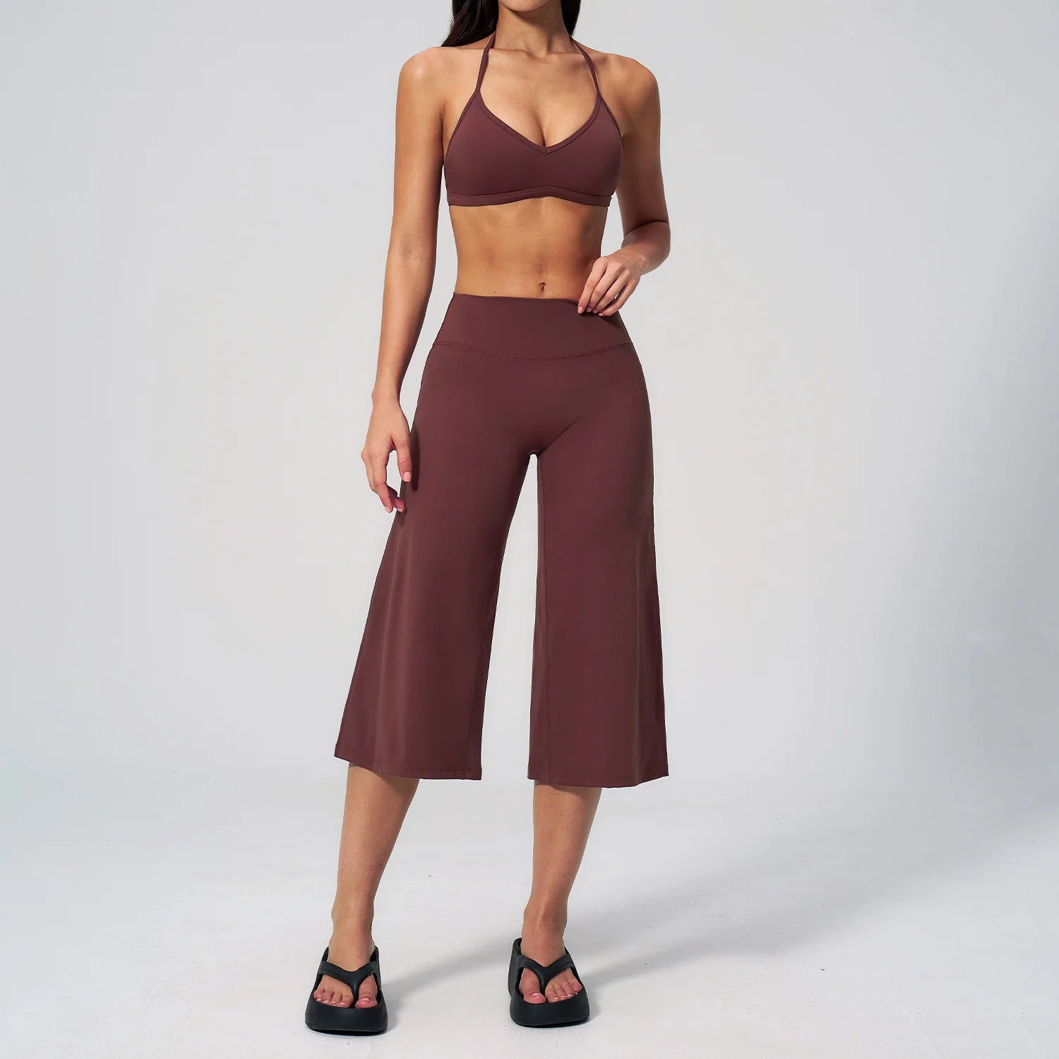 Women Tracksuit 2PCS Yoga Suit Fitness Capri Pants Gym Clothes Sports Bra High Waist Shorts Workout Sets Gym Set Outfits
