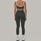 2PCS Yoga Suit Women Tracksuit Sports Bra High Waist Leggings Sports Outfit Gym Set Fitness Workout Clothes Running Sportswear