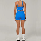 2 Pieces Yoga Sport Set Women Tracksuit Sports Bra Shorts Yoga Set Comfort Elastic Sportsuit Workout Outfit Fitness Gym Clothes