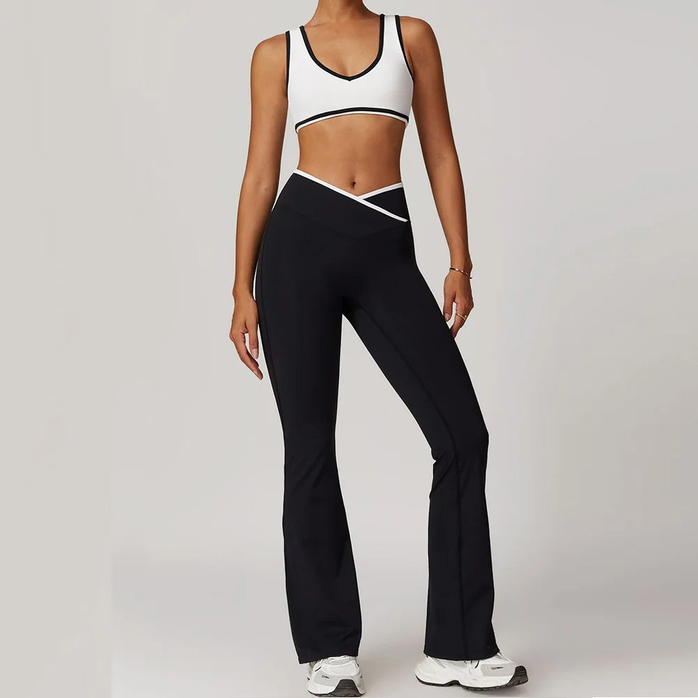 2PCS Yoga Set Women Tracksuit Nude Feeling Workout Sets Gym Clothes Push Up Fitness Running Sportwear Sport Bra Leggings Suit