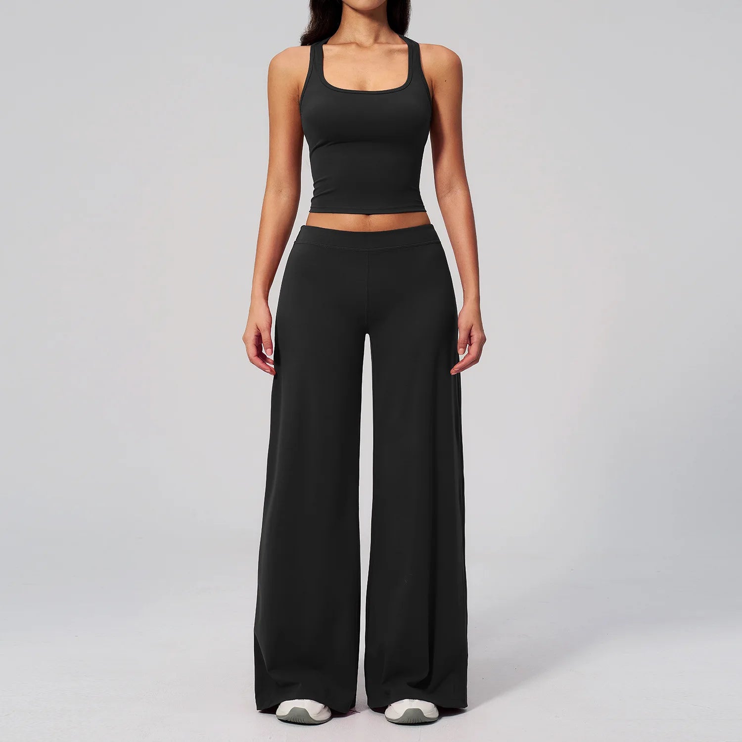 2 Pieces Yoga Set Women's Tracksuit Athletic Wear Fitness Suit Gym Outfits Workout Clothes Push Up Sports Bra Capri Pants Suit