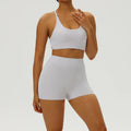 Yoga Clothes Set 2 Piece Gym Set Sportswear Women Cross Back Bra Top High Waist Leggings Fitness Suit Running Workout Tracksuit