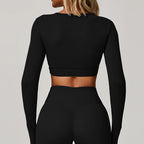Women Yoga Shirts Crop Top Long Sleeves Sexy Hollow Out Shirts for Women Yoga Sports Fitness Gym Clothes Push Up Workout Tops
