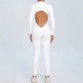 Backless Rompers Yoga Long Sleeved Women's Sportswear Gym Zipper Jumpsuits Workout Bodysuit Fitness One-piece Skin-tight Garment