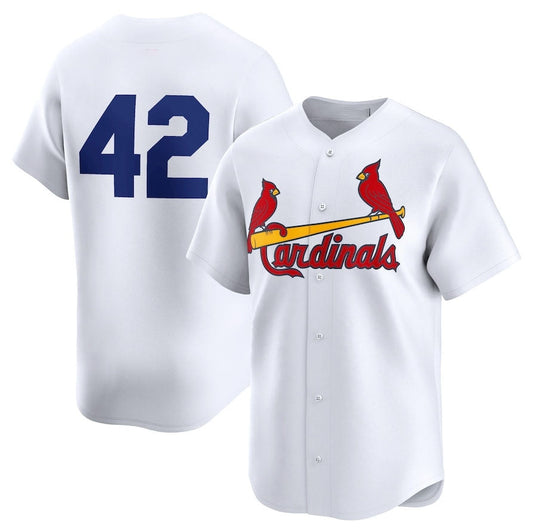 St. Louis Cardinals 2024 #42 Jackie Robinson Day Home Limited Jersey – White Stitches Baseball Jerseys