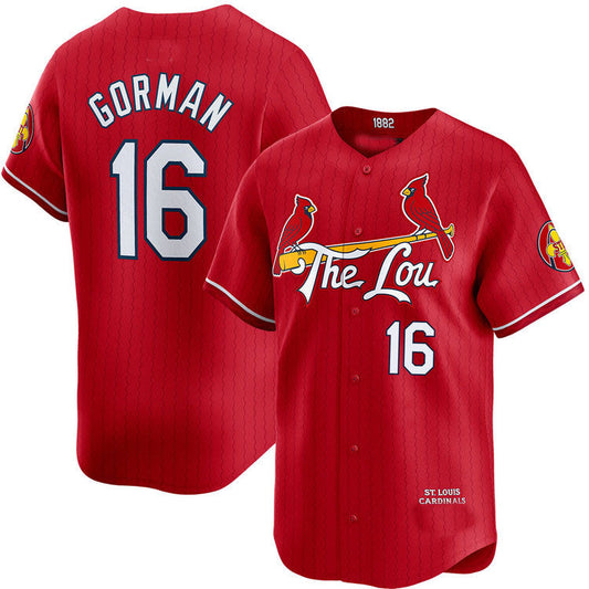 St. Louis Cardinals #16 Nolan Gorman City Connect Limited Jersey Baseball Jerseys