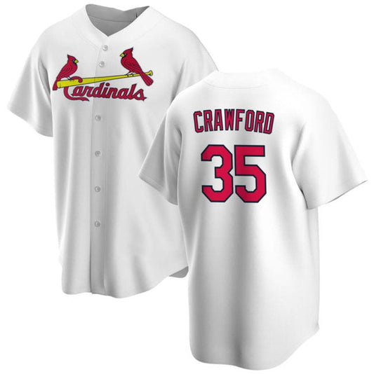 St. Louis Cardinals #35 Brandon Crawford White Cool Base Stitched Baseball Jersey