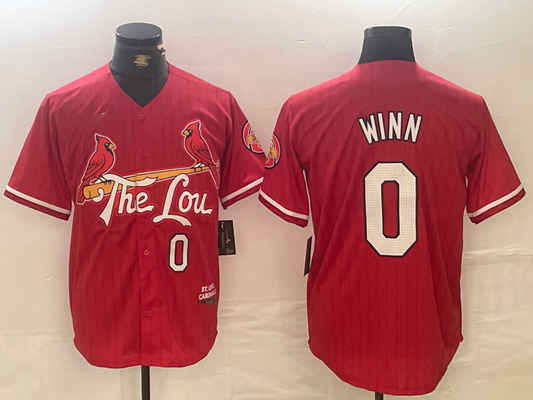 St Louis Cardinals #0 Masyn Winn Red 2024 City Connect Limited Stitched Baseball Jersey
