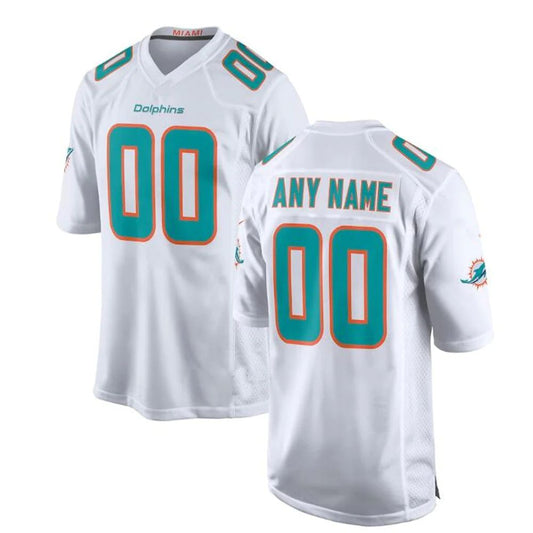 Stitched Custom M.Dolphins White Game Jersey American Football Jerseys