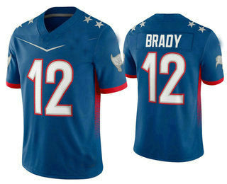 TB.Buccaneers #12 Tom Brady Blue 2022 Pro Bowl Vapor Untouchable Stitched Limited Jersey American Football Jerseys