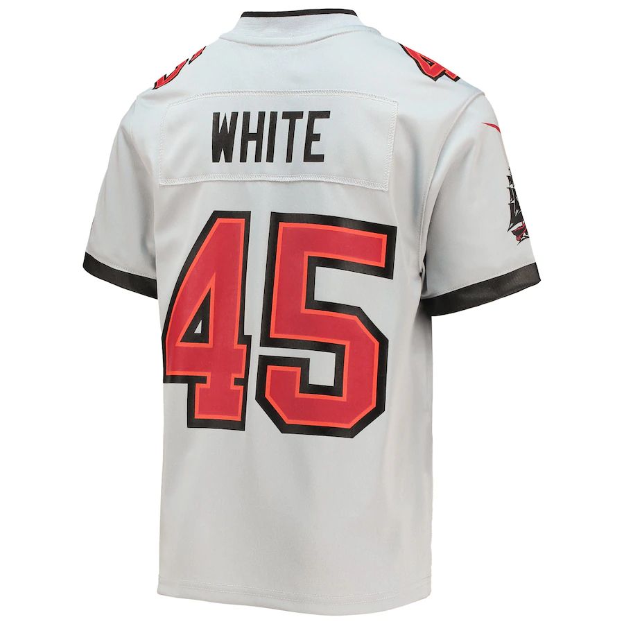 TB.Buccaneers #45 Devin White Gray Inverted Team Game Jersey Stitched American Football Jerseys