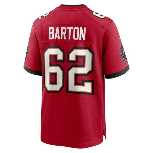 TB.Buccaneers #62 Graham Barton 2024 Draft First Round Pick Player Game Jersey - Red American Football Jerseys