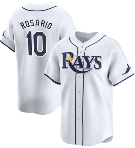 Tampa Bay Rays #10 Amed Rosario White Home Limited Stitched Baseball Jersey