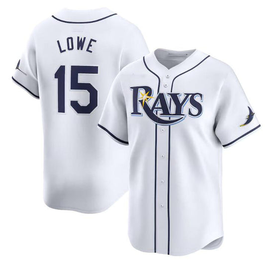 Tampa Bay Rays #15 Josh Lowe White Home Limited Stitched Baseball Jersey