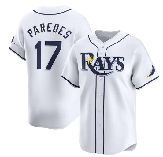Tampa Bay Rays #17 Isaac Paredes White Home Limited Stitched Baseball Jersey