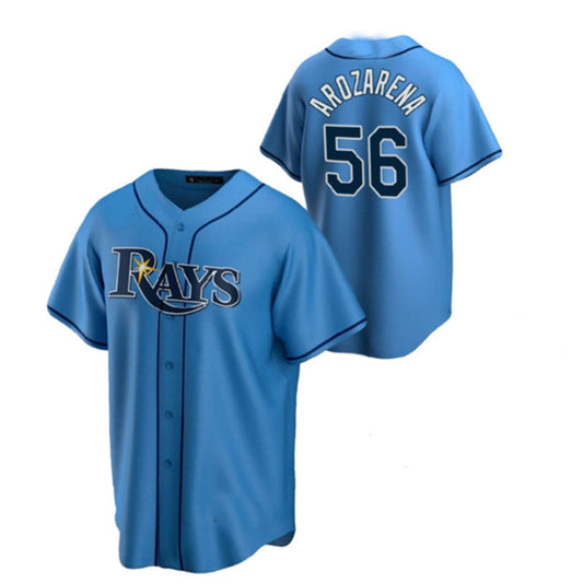 Tampa Bay Rays #56 Randy Arozarena Blue Cool Base Stitched Baseball Jerseys