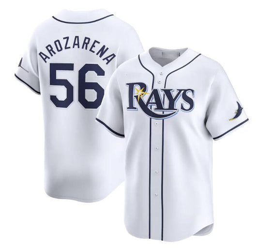 Tampa Bay Rays #56 Randy Arozarena White Home Limited Stitched Baseball Jersey