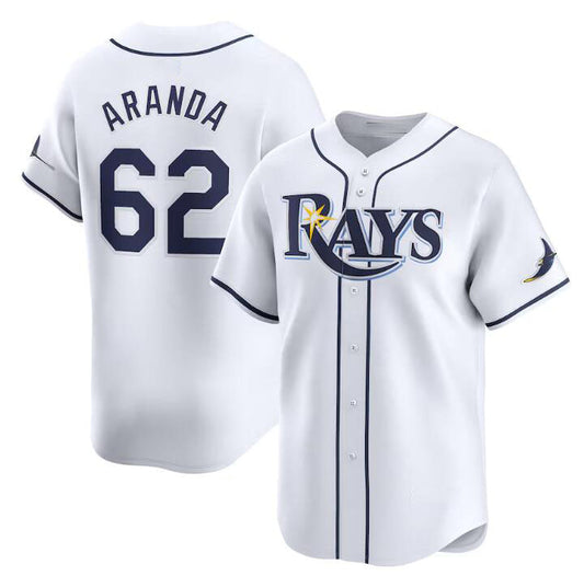 Tampa Bay Rays #62 Jonathan Aranda White Home Limited Stitched Baseball Jersey