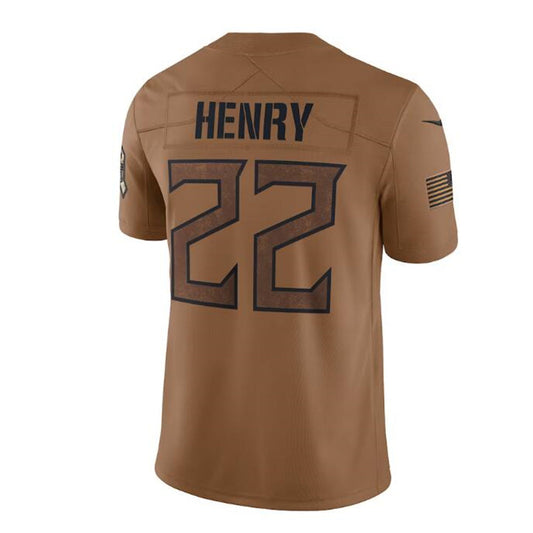 TB.Buccaneers #22 Derrick Henry Brown 2023 Salute To Service Limited JerseyStitched American Football Jerseys