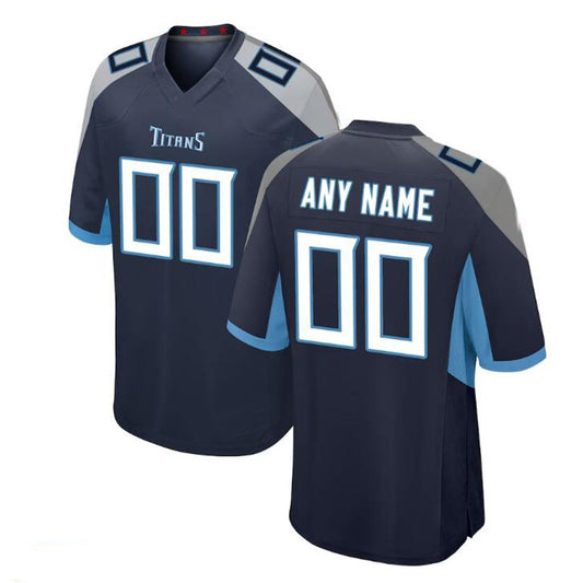 Custom T.Titans Navy Jersey American Stitched Football Jerseys