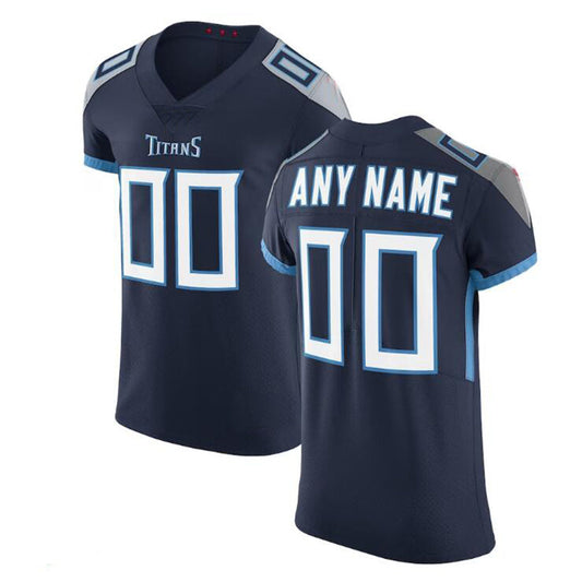 Custom T.Titans  Navy Vapor Untouchable Elite Jersey American Stitched Football Jerseys