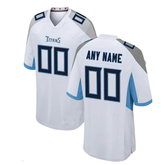 Custom T.Titans White Game Jersey American Stitched Football Jerseys