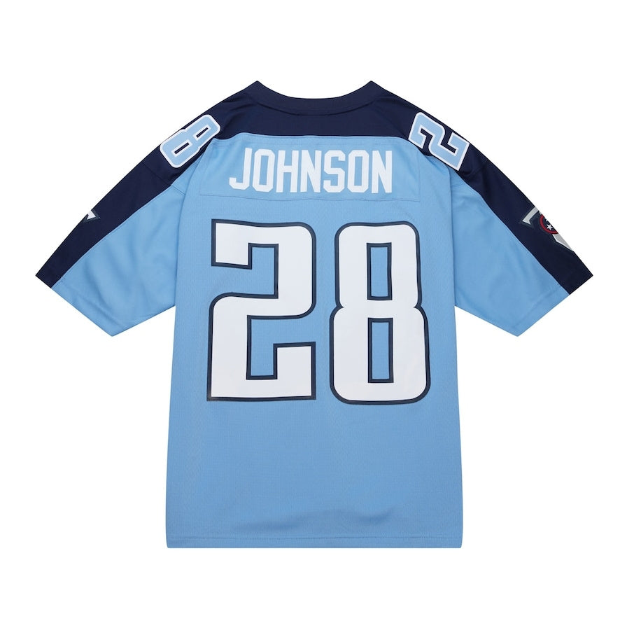 T.Titans #28 Chris Johnson Mitchell & Ness Legacy Replica Jersey - Light Blue Stitched American Football Jerseys