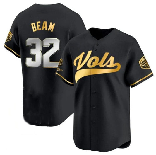 T.Volunteers #32 Drew Beam Black Gold 2024 Champions Vapor Limited Stitched College Jerseys