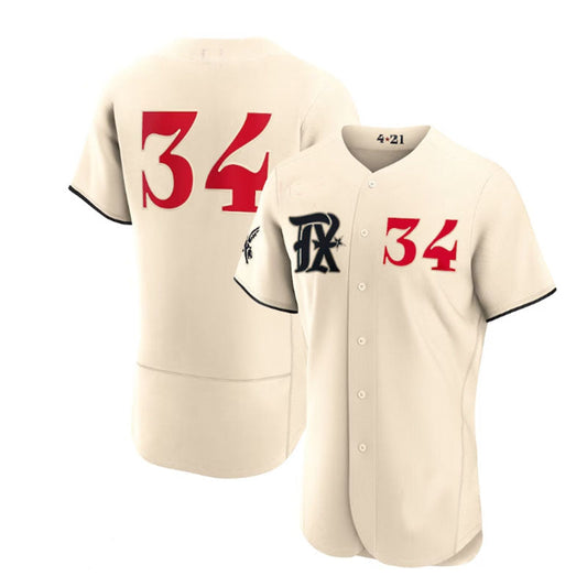 Texas Rangers #34 Nolan Ryan Cream 2023 City Connect Authentic Player Jersey Baseball Jerseys