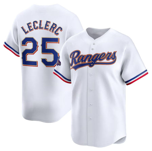 Texas Rangers #25 Jose Leclerc 2024 Gold Collection Limited Player Jersey – White Baseball Jerseys