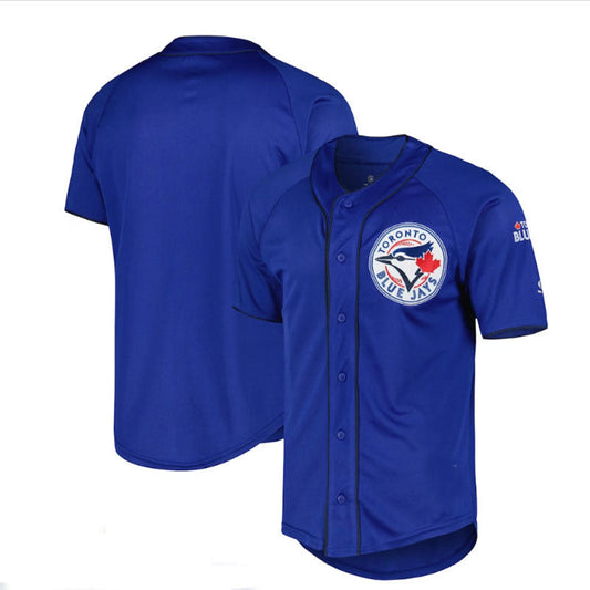 Toronto Blue Jays Button-Up Baseball Jersey - Royal Baseball Jerseys