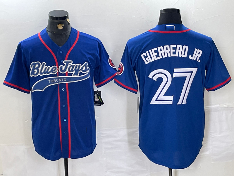 Toronto Blue Jays #27 Vladimir Guerrero Jr Blue Cool Base Stitched Baseball Jersey