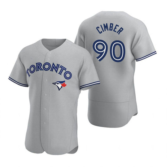 Toronto Blue Jays #90 Adam Cimber Gray Road Flex Base Player Jersey Baseball Jerseys