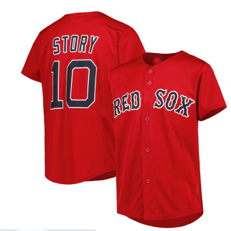 Boston Red Sox  #10 Trevor Story Alternate Replica Player Jersey - Red Baseball Jerseys