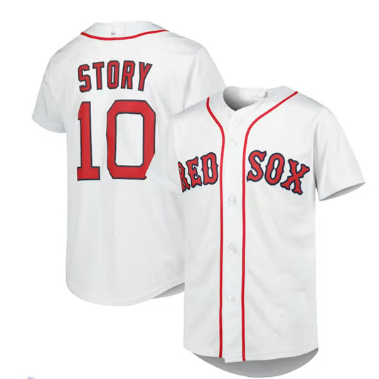 Boston Red Sox  #10 Trevor Story Home Replica Player Jersey - White Baseball Jerseys