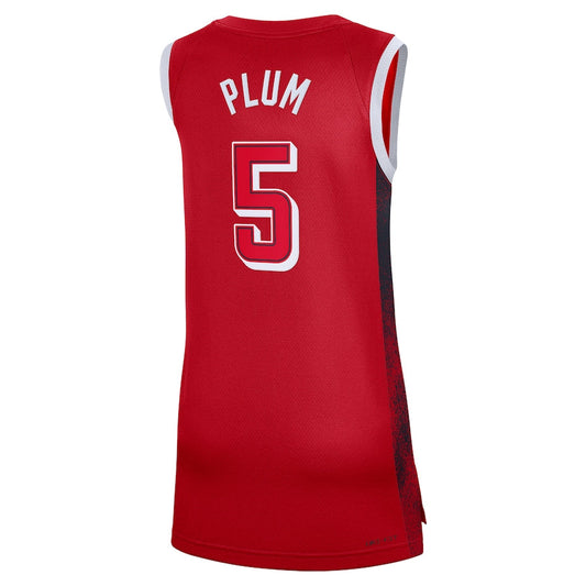 USA Basketball #5 Kelsey Plum 2024 Swingman Player Jersey - Red American Basketball Jersey