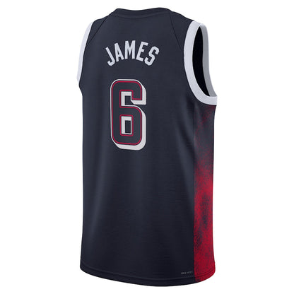 USA Basketball #6 LeBron James Unisex 2024 Swingman Player Jersey - Navy American Basketball Jersey