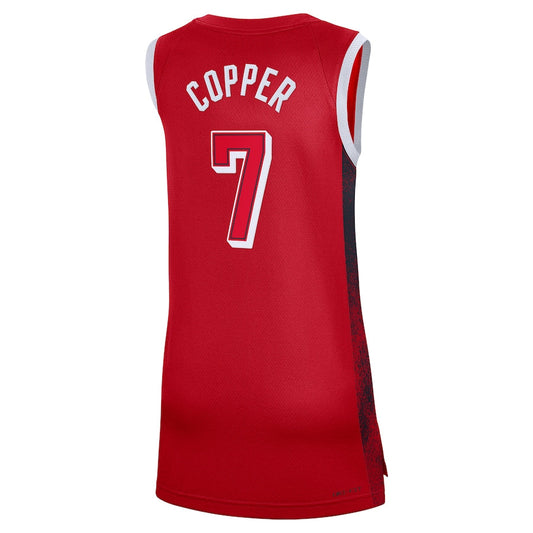 USA Basketball #7 Kahleah Copper 2024 Swingman Player Jersey - Red American Basketball Jersey