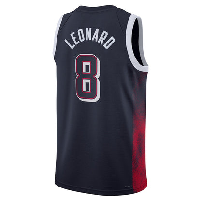 USA Basketball #8 Kawhi Leonard Unisex 2024 Swingman Player Jersey - Navy American Basketball Jersey