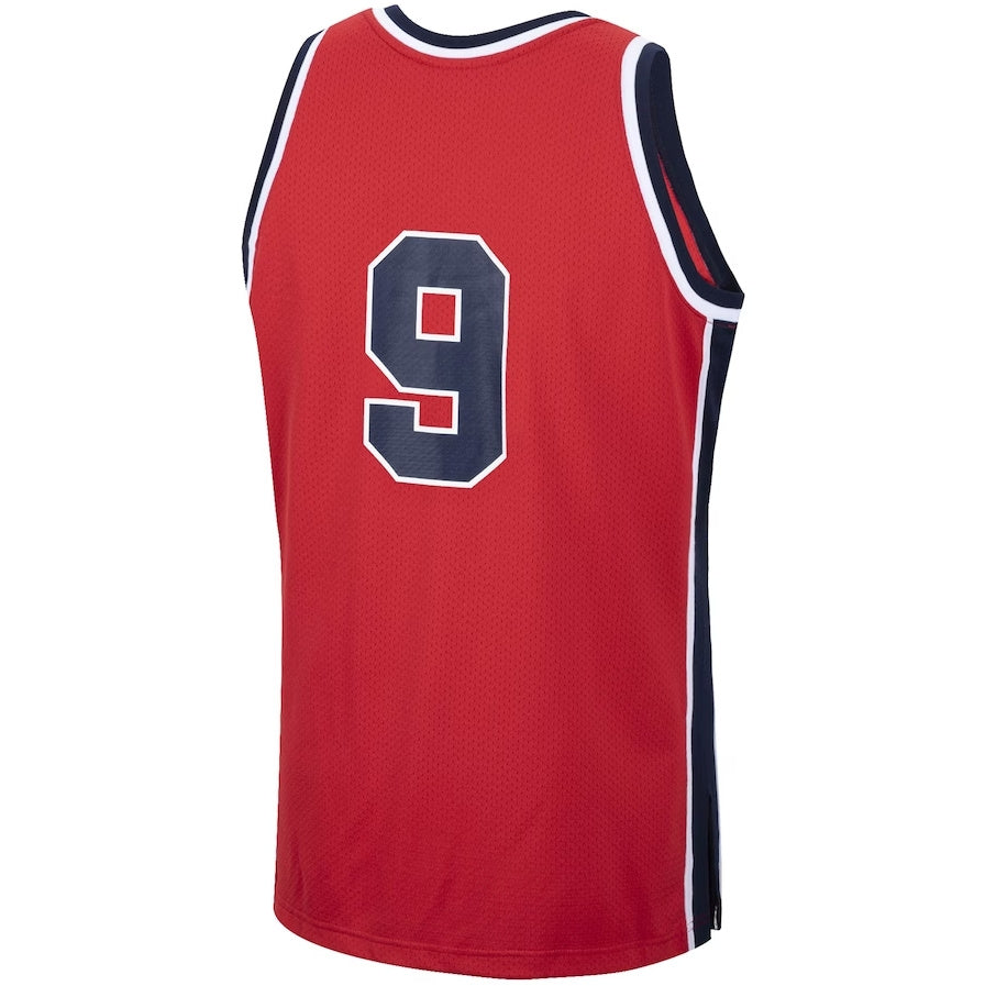 USA Basketball #9 Michael Jordan Mitchell & Ness 1984 Authentic Jersey - Red American Basketball Jersey