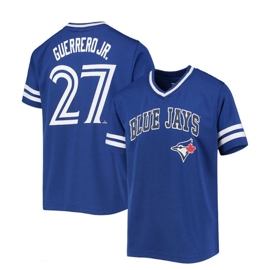 Toronto Blue Jays #27 Vladimir Guerrero Jr. Royal Player Logo Jersey Baseball Jerseys
