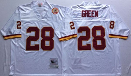 W.Redskins Retro Football Jersey #28 Darrell Green jersey White All Stitched W.Football Team